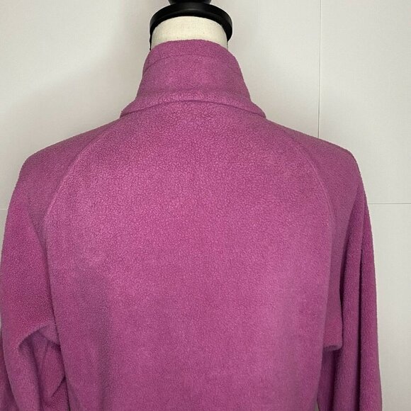 Columbia Women Sz Medium Pink Fleece Jacket Full-Zip Adjusted Waist Zip-Pockets - Picture 7 of 7